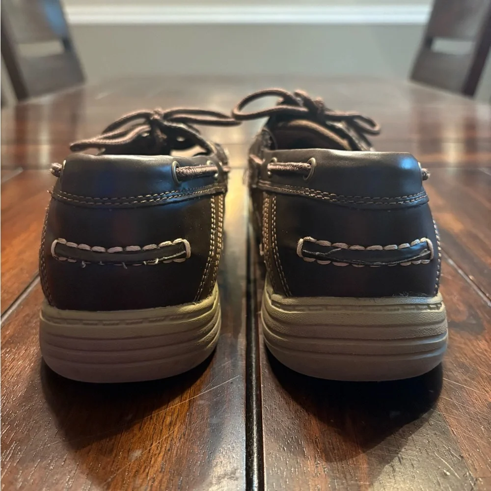 Men's Croft & Barrow Brown Casual Leather Boat Shoes Size 9